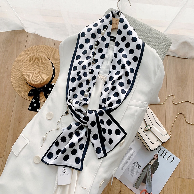 Khăn Choàng Lụa In Tranh Sơn Dầu Phong Cách Retro Pháp Thời Trang Hàng Mới 24H