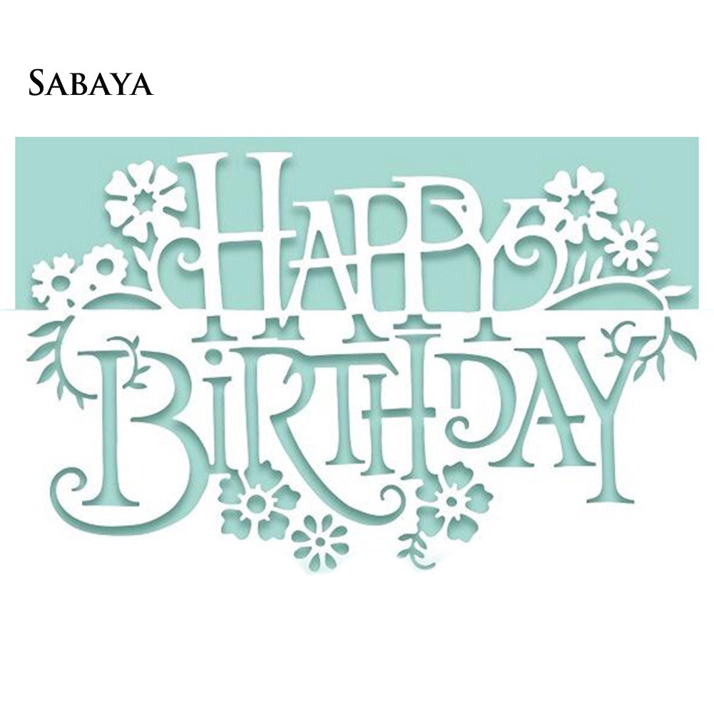 Khuôn cắt giấy họa tiết Happy Birthday bằng thép carbon đẹp mắt