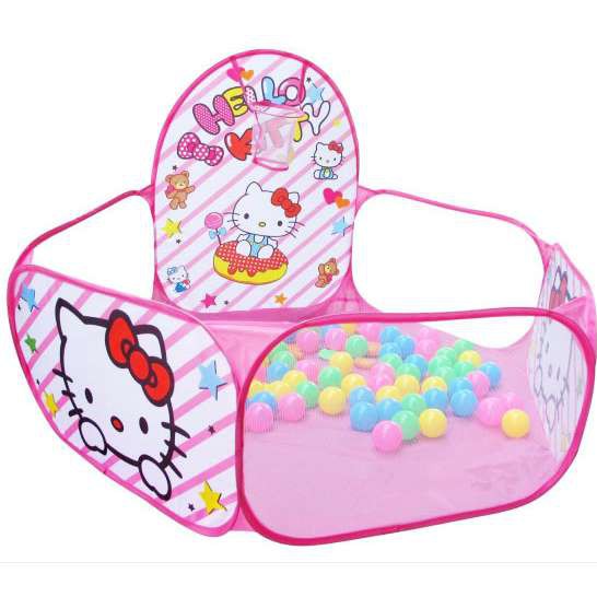 lều bóng kitty kèm 100 bóng cho bé