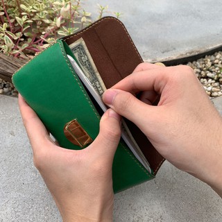 Bao da điện thoại iphone X - có ngăn ví - chất liệu da bò - đồ da handmade DT434