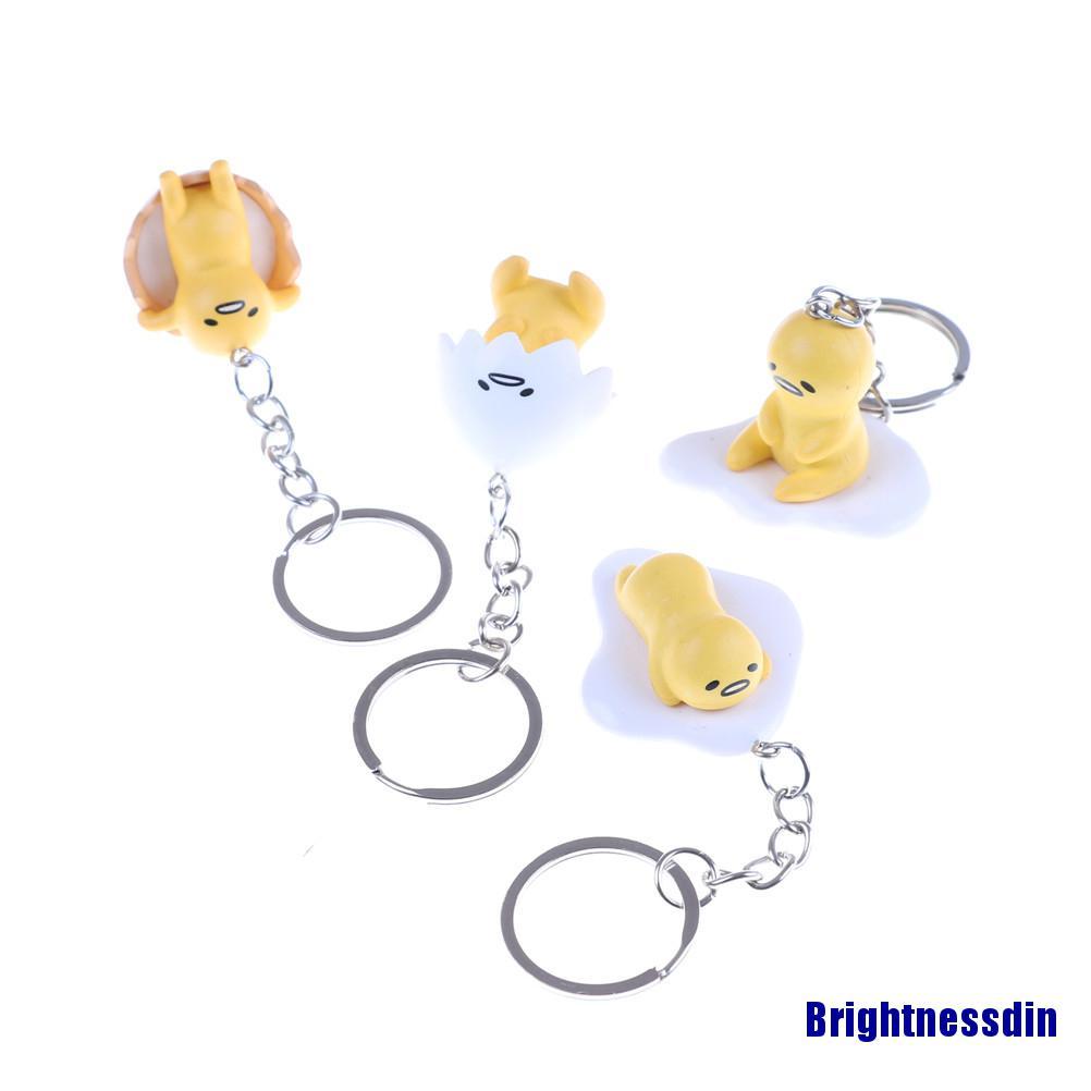 1 móc khóa hình quả trứng lười Gudetama bằng PVC 2-3cm