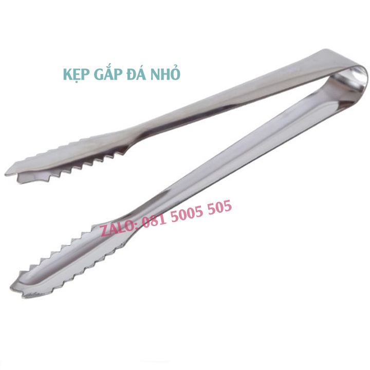 Nhíp Decor gắp đồ ăn - Nhíp Gắp Pha Chế Inox cocktail Quầy Bar Decor(chất liệu thép dài 25cm) và Gắp đá răng cưa nhỏ