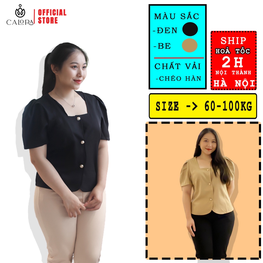 Áo Sơ Mi Bigsize Nữ 60kg -100kg ,cổ vuông chất chéo hàn mền mịn , co giãn nhẹ (hình thật + video)