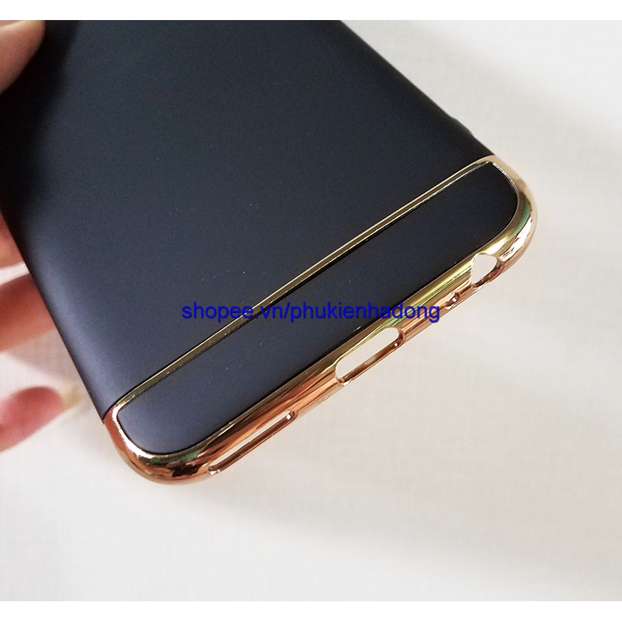 Ốp lưng 3 mảnh Xiaomi Mi A1 - Xiaomi Mi 5X viền vàng (Đen)