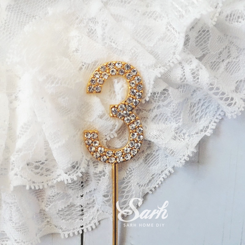 1 Cây cắm bánh kem hình chữ số từ 0-9&quot;