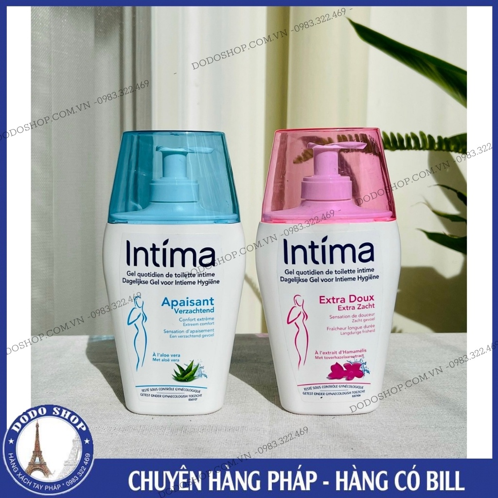 Dung dịch vệ sinh phụ nữ Intima của Pháp chai 200ml, rất lành và dịu nhe, bảo vệ bạn mỗi ngày.