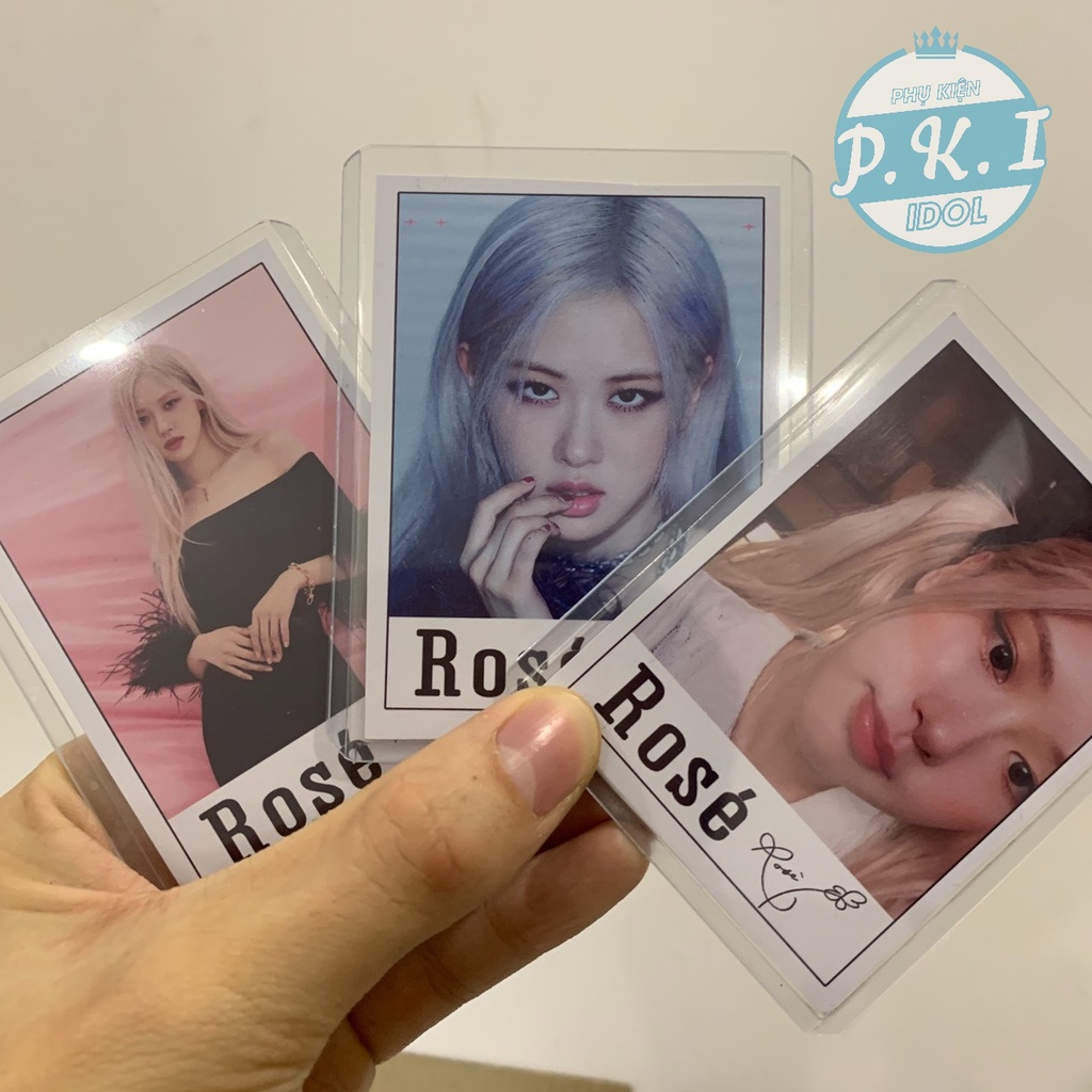 Bộ Lomo Card Rosé Kèm Chữ Kí - Tặng Cả 9 Toploader Bảo Vệ