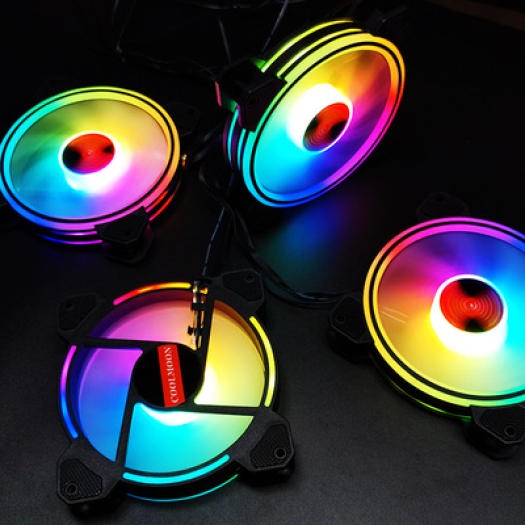 Quạt Fan CoolMoon M1 - Tặng Kèm 4 Ốc(Ver2 32 Bóng Led RGB)