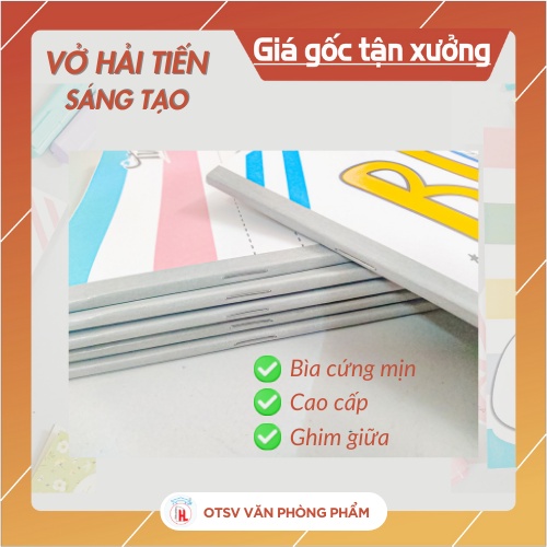 Combo 10 vở kẻ ngang HẢI TIẾN SÁNG TẠO 72 trang, 120 trang, giấy không bụi CHÍNH HÃNG CAO CẤP