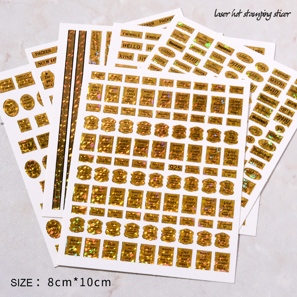 [Hàng mới về] Miếng dán kim loại 3d trang trí móng tay nghệ thuật