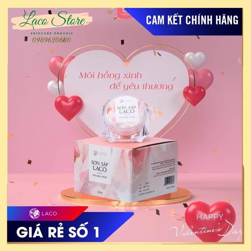 [LOẠI MỚI 2021] Son sáp dưỡng môi Laco 10g, mờ thâm từ hoa hồng tươi, dưỡng môi, chống khô môi, giúp môi hồng tự nhiên