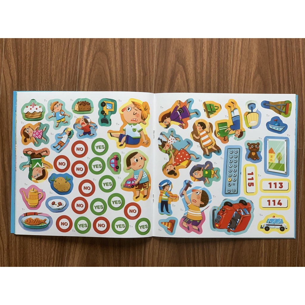 Sách - Sticker Kỹ năng an toàn cho bé - Dành cho trẻ 2-5 tuổi (Lẻ tùy chọn) gần 500 sticker