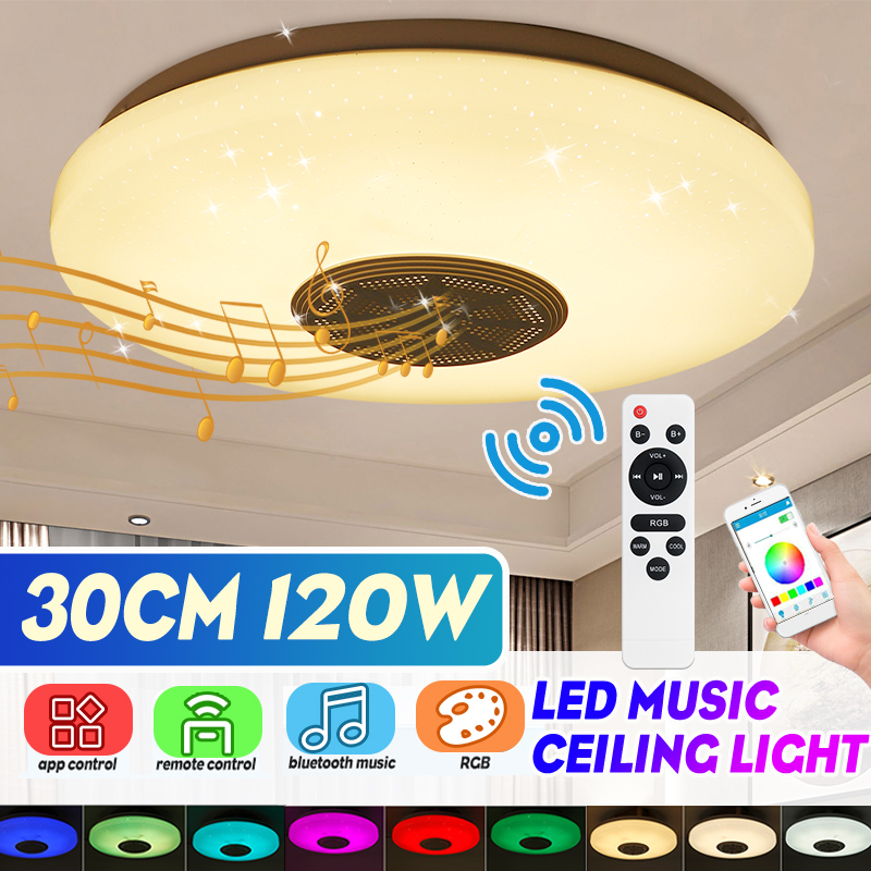 Đèn Trần 120w led Có Loa bluetooth rgb Điều Khiển Từ Xa