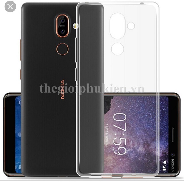 Ốp lưng dẻo cho Nokia 7 Plus silicon trong suốt