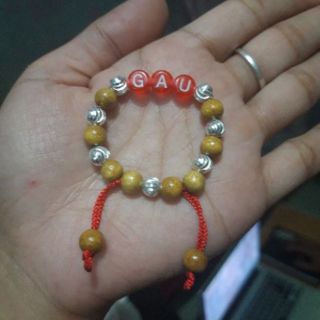 Vòng dâu 7 bi bạc cho bé trai