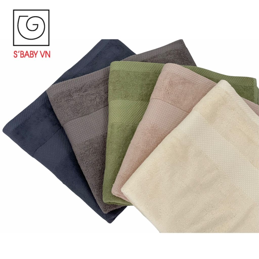 Khăn Tắm Cotton UCHIBABY S'BABY 60x120cm Sản Xuất Từ Nguyên Liệu Tự Nhiên, An Toàn Cho Da - 8936137960196