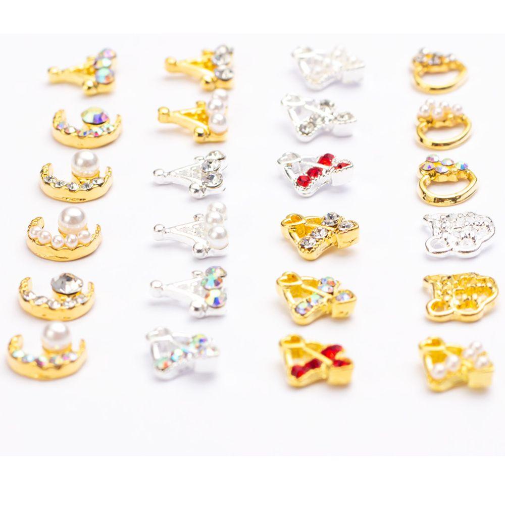 Set 10 Phụ Kiện Trang Trí Móng Nghệ Thuật Bằng Hợp Kim EUCAPhụ Kiện Trang Trí Móng Tay Lấp Lánh Xinh Xắn