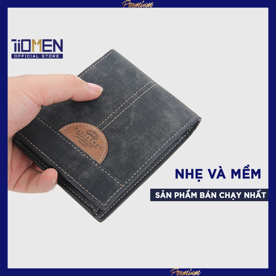 Ví nam mini ngang nhỏ gọn da PU đựng tiền phong cách Hàn Quốc, bóp nam đựng tiền thời trang cao cấp - D069