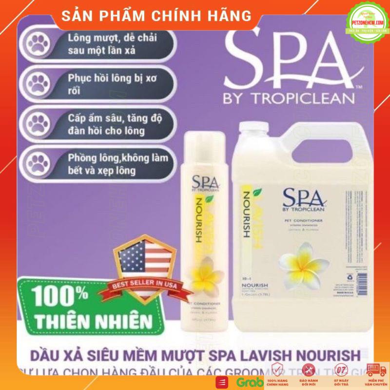 473ml Sữa tắm Tropiclean  FREESHIP  Lavish Spa Tropiclean Shampoo từ thiên nhiên cung cấp vitamin dưỡng lông chó mèo