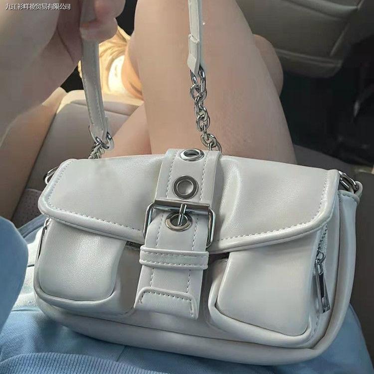 Túi Đeo Vai Hình Vuông Cỡ Nhỏ Màu Xanh Dương Phong Cách Retro Hàn Quốc Thời Trang Xuân Hè Cao Cấp Cho Nữ