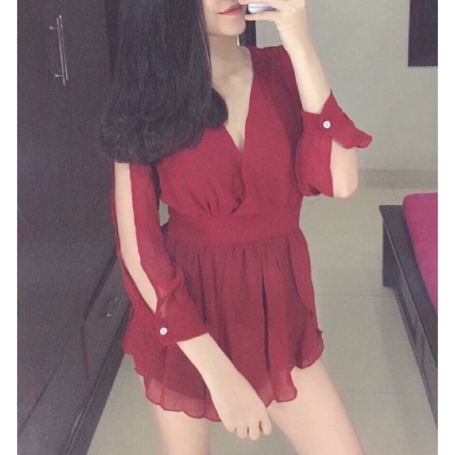 Jumpsuit tay xẻ !! hình thật, sỉ 113k, hàng có sẵn