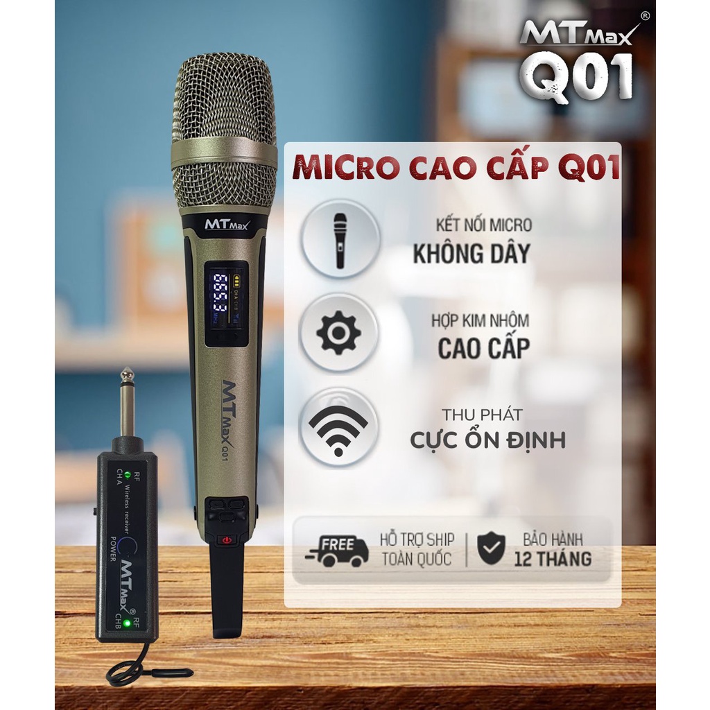 Micro đa năng MTMAX Q01 mẫu mới cao cấp, 1 tay micro