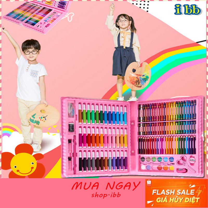 [HÀNG MỚI VỀ] Bộ Màu 150 Chi Tiết Vali Màu Siêu To Khổng Lồ Cho Bé Thỏa Sức Sáng Tạo