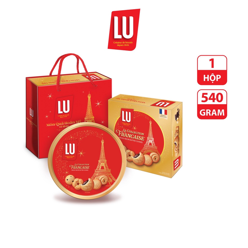 Bánh Quy Bơ Thập Cẩm Công Thức Pháp LU 540g - LOVE U - HSD 2/2023
