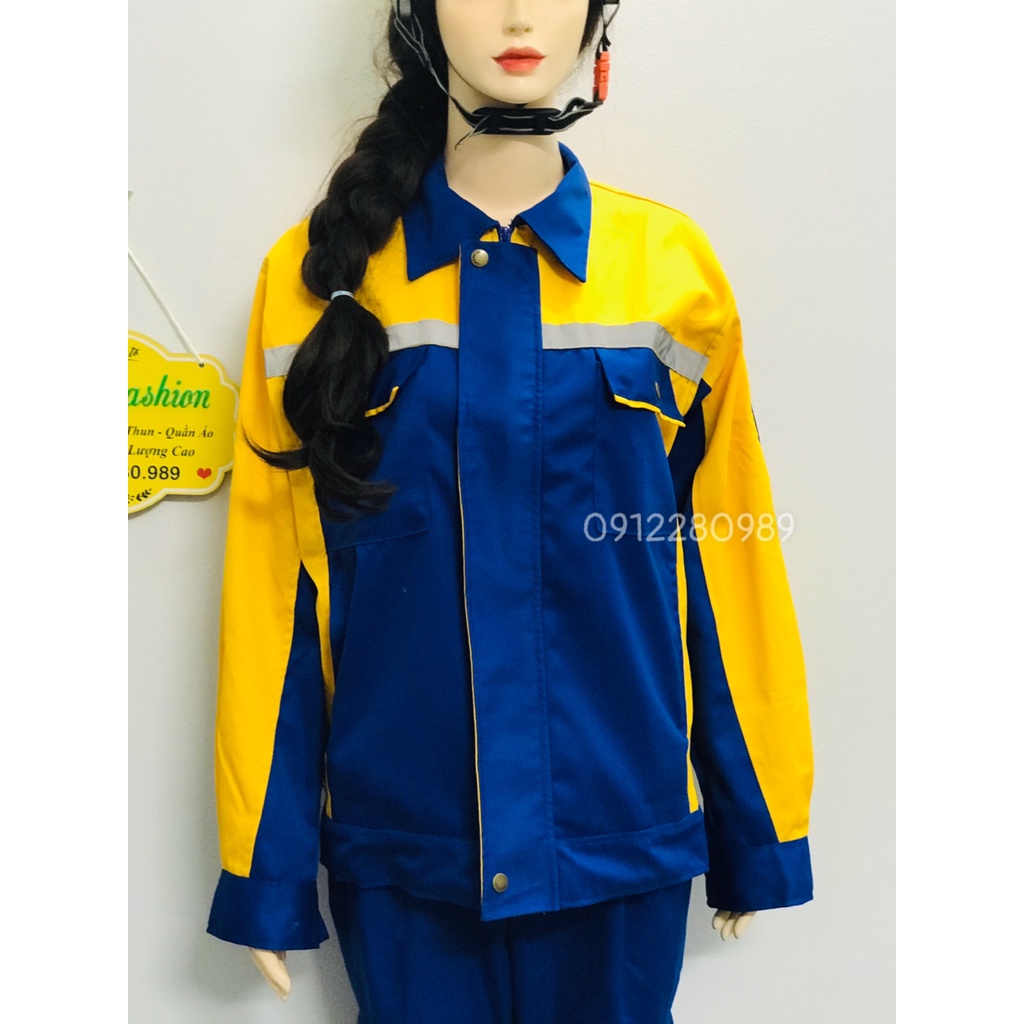 Đồ kỹ sư túi hộp -  Quần áo bảo hộ lao động cao cấp chất kaki Hàn Quốc dày dặn _ Hình chụp thật