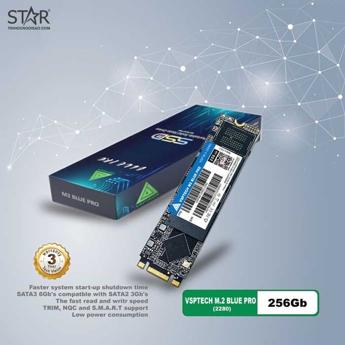 [Mã 255ELSALE giảm 7% đơn 300K] Ổ cứng SSD 256G VSPTech Blue Pro M.2 Sata 6Gb/s MLC – VSPM2256G BP(2280) | BigBuy360 - bigbuy360.vn