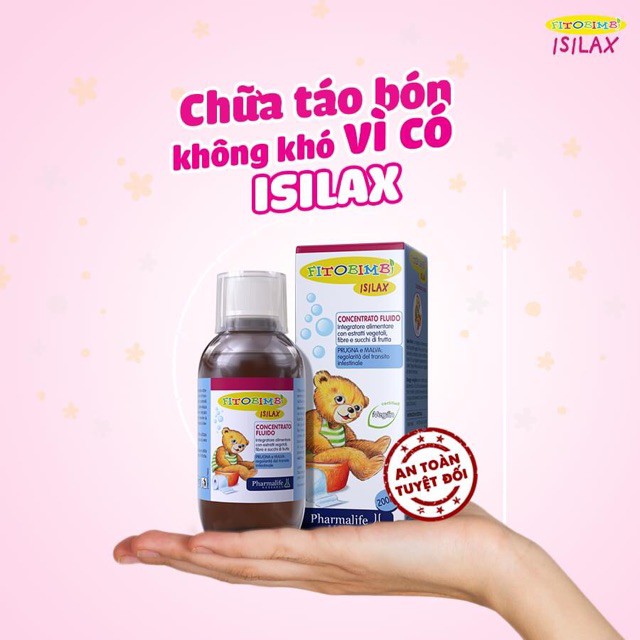 Siro Uống Fitobimbi Isilax men chất Xơ, Giúp Nhuận Tràng, Ngăn Ngừa Táo Bón Ở Trẻ Nhỏ Chai 200ml