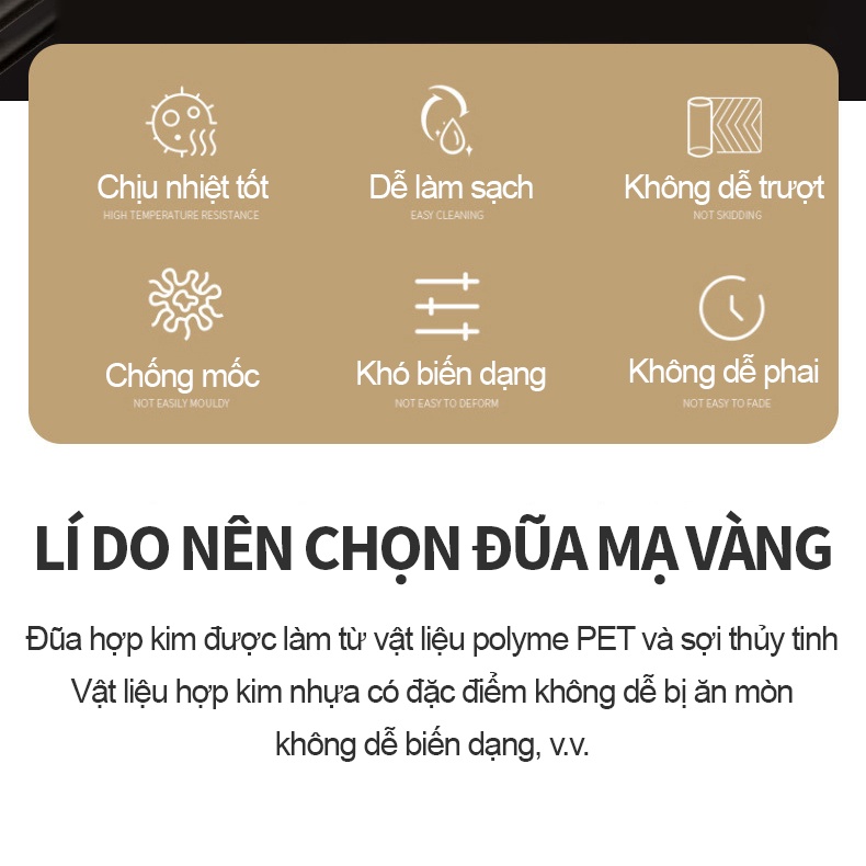 Hộp 10 đôi đũa mạ vàng SAGOKER, mã DUV948