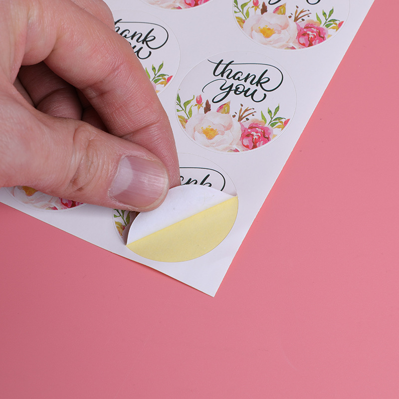 Set 10 Tấm/10 Tờ Sticker Dán Trang Trí Bánh Quy In Chữ Thank You