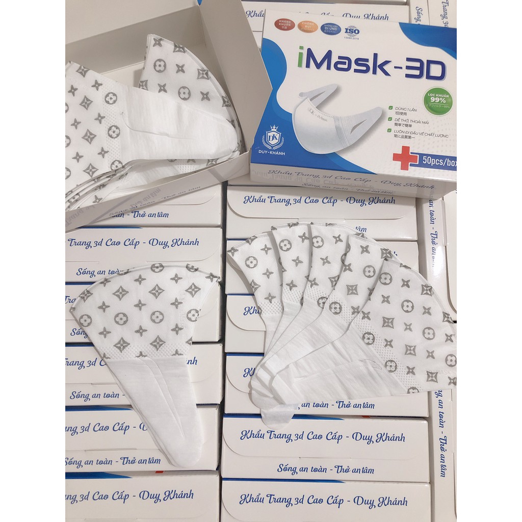 Khẩu Trang 3D UNI Mask Chính Hãng Công Ty Kháng Khuẩn Vải Định Lượng Cao