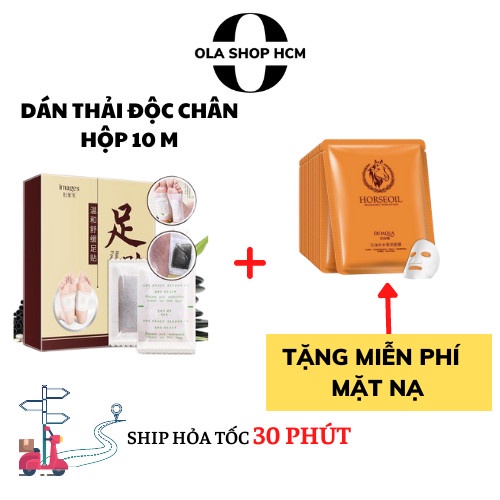 Hộp 10 miếng thải độc tố chân đông y giảm đau nhức IMAGES