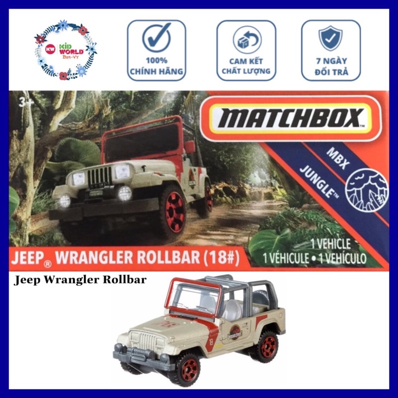 Xe mô hình Matchbox Box Jeep Wrangler Rollbar 72/100. | Shopee Việt Nam