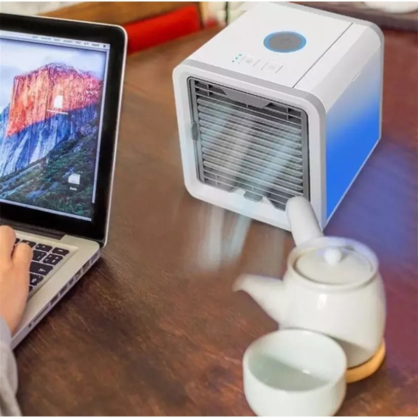 Quạt đá điều hòa hơi nước mini để bàn - Quạt điều hòa mini có khay chứa đá