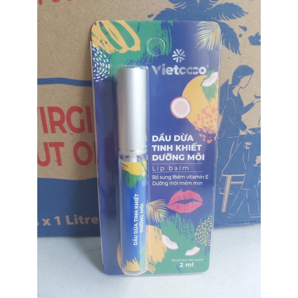 2ml - Dầu dừa tinh khiết dưỡng môi Vietcoco