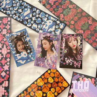 Sticker Hologram Confetti Toploader Ruy Băng 2 Tấm  Hình Dán MINI VER Ribbon Trang Trí Sổ Polaroid Kpop BTS BlackPink