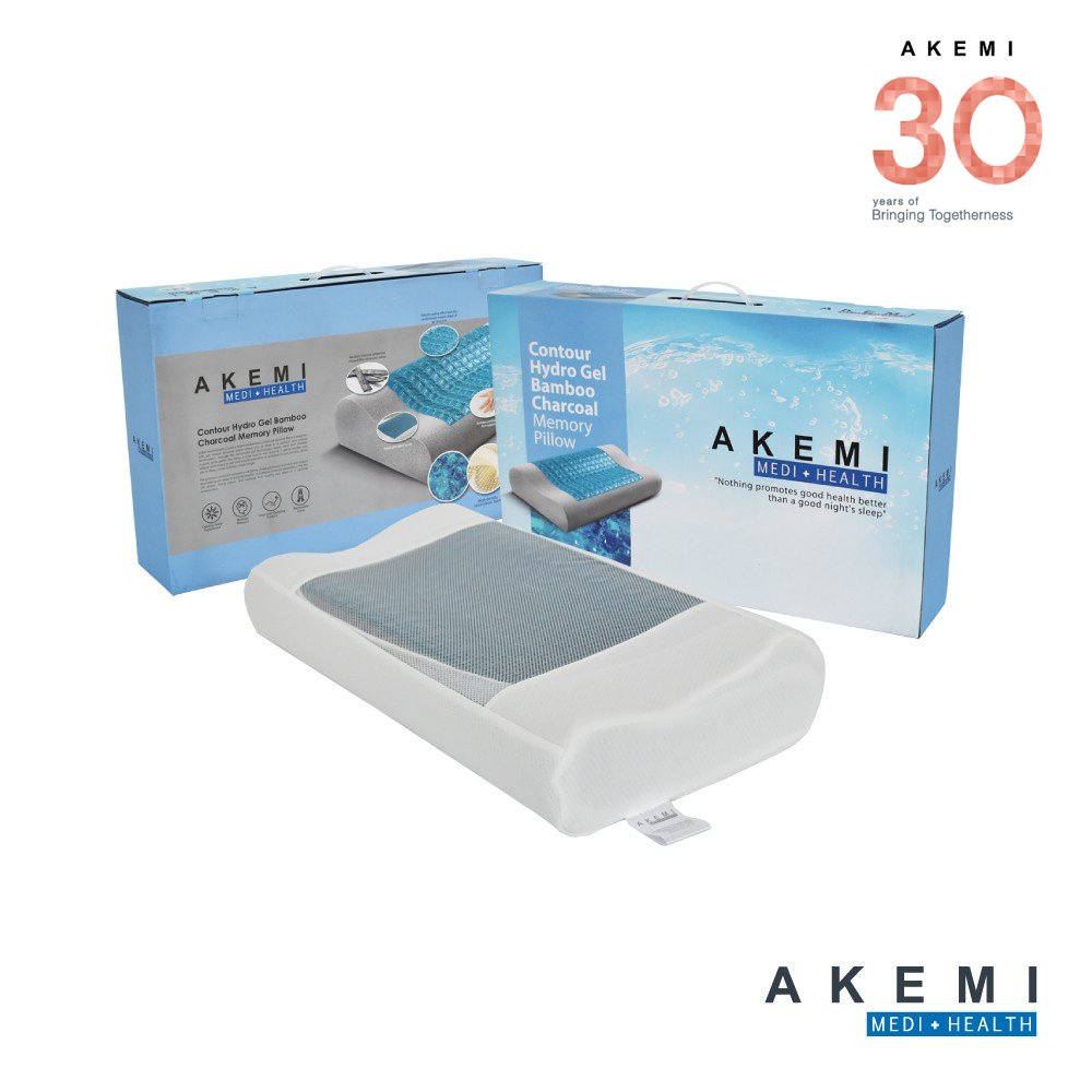 Gối Memory Foam Akemi Medi+Health Contour Than Tre