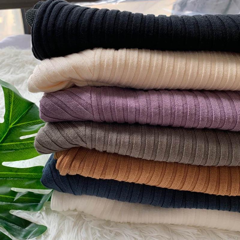 Áo Dệt Kim Dài Tay Cổ Tròn Phối Ren Màu Trơn Phong Cách Hàn Quốc