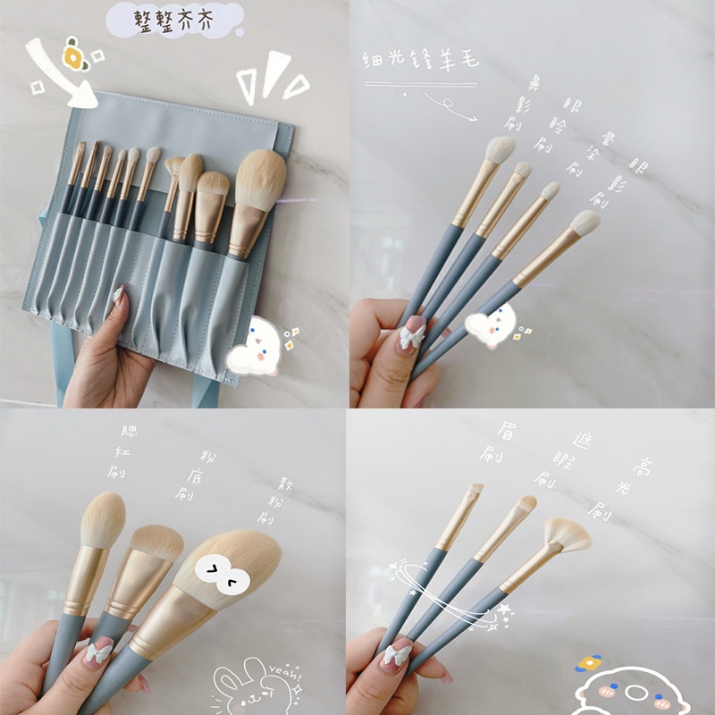 Set 10 cọ trang điểm lông mềm chất lượng cao