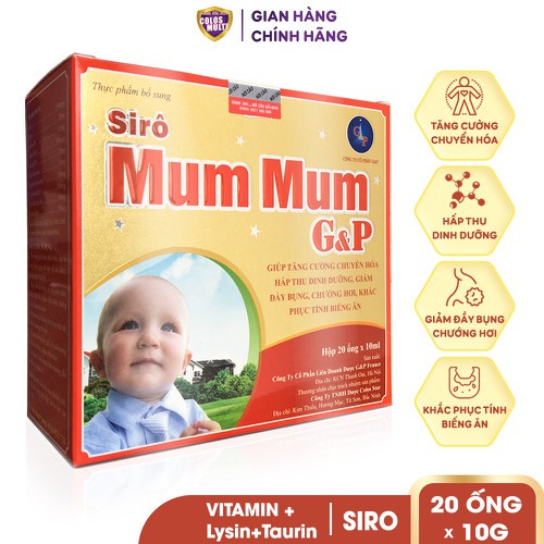 SIRO MUMMUM G&amp;P - SIRO ĂN NGON TIÊU HOÁ KHOẺ