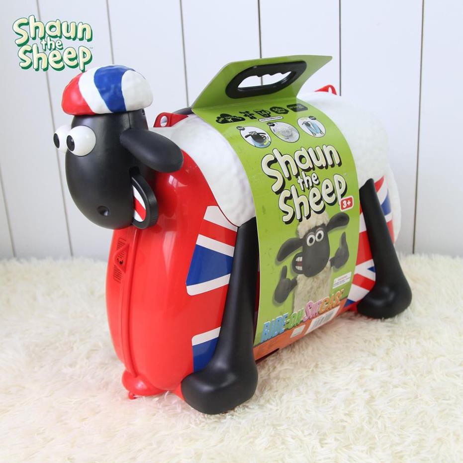 Vali kéo kiêm xe chòi chân cho bé Cừu vui vẻ Shaun the Sheep thương hiệu tới từ Anh