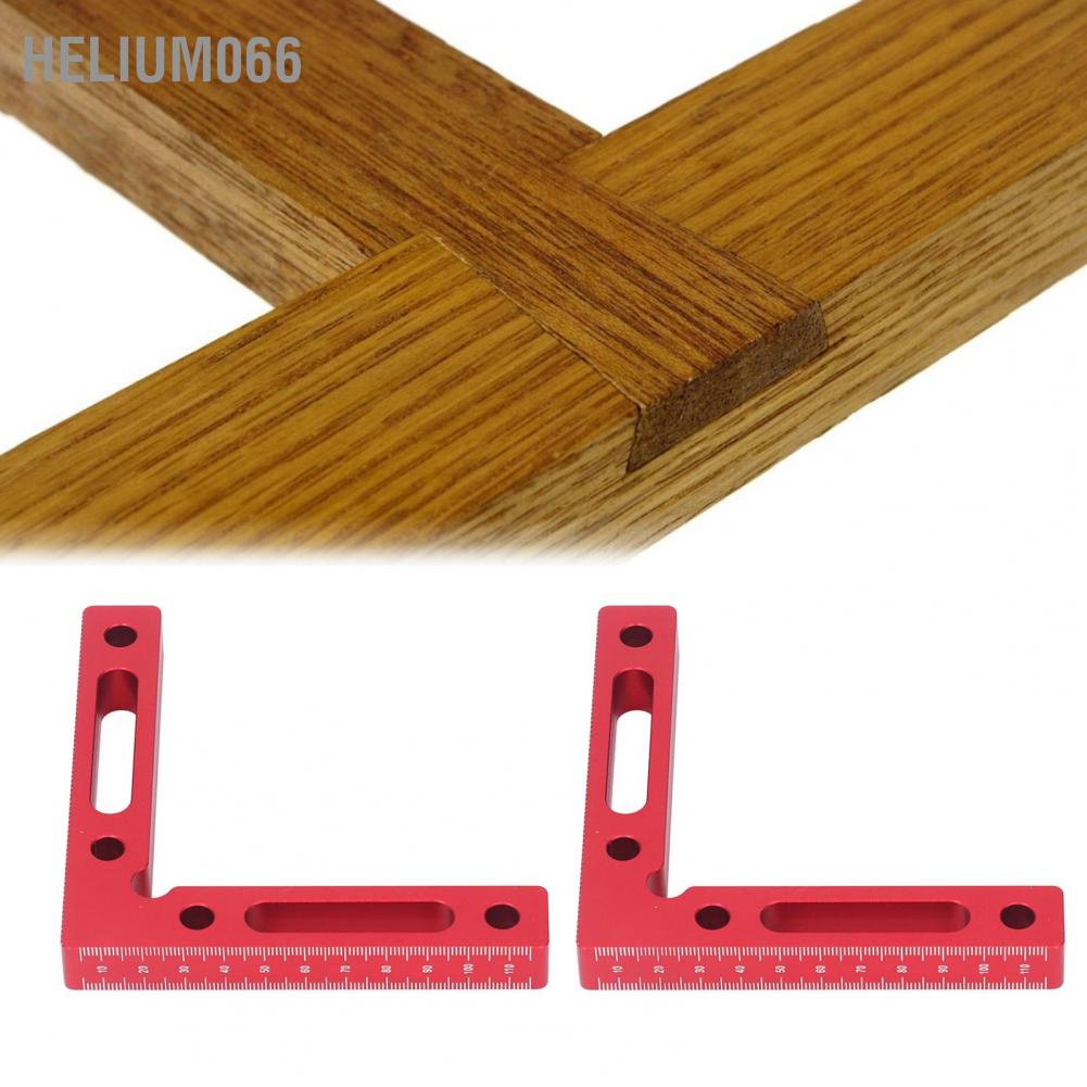 2 cái Kẹp định vị góc phải 90 độ Thước vuông hình chữ L bằng nhôm Hợp kim chế biến gỗ Công cụ thợ mộc Helium066