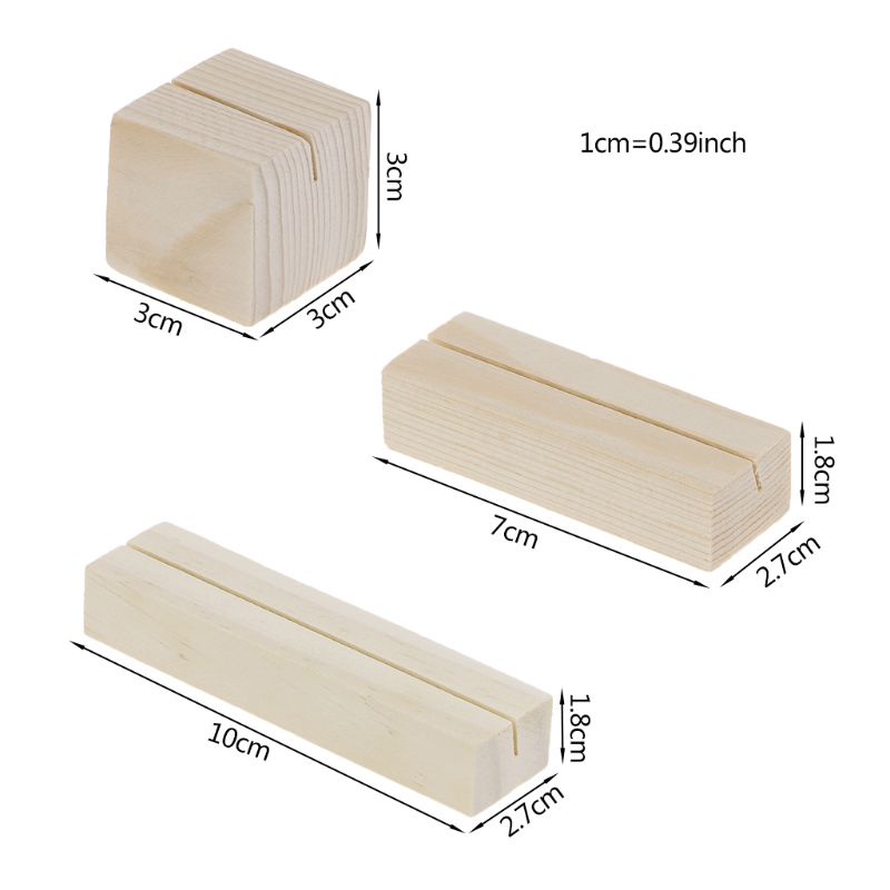 1 Giá Đỡ Kẹp Ảnh / Thẻ Ghi Chú Để Bàn Bằng Gỗ Tự Nhiên