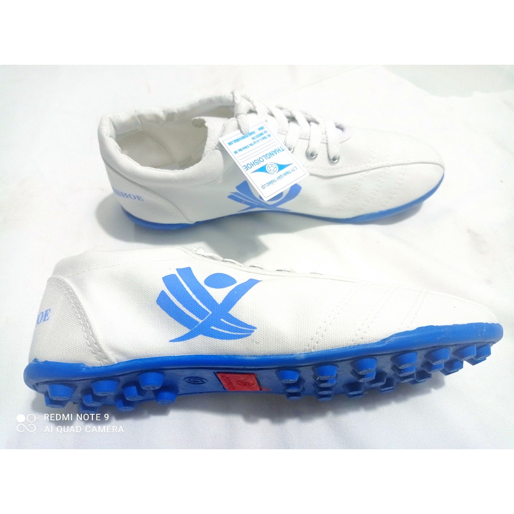 Giày vải đinh đá bóng ,đá banh khâu full đế thắng lợi ,Thangloishoe đế đinh xanh-shop thảo mộc hoa