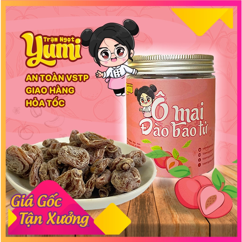 100g ô mai Đào bao tử Yumi đồ ăn vặt xí muội chua ngọt thơm ngon - shop_giahuong