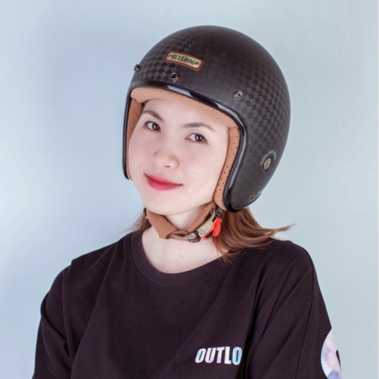 Mũ bảo hiểm 3/4 Bulldog Heli Carbon siêu nhẹ chỉ 650gr - BIKER.176 - Mũ bảo hiểm chính hãng Vũng Tàu
