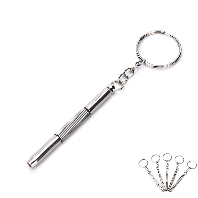 Bộ 5 tuốc nơ vít mini 3 trong 1 sửa kính/đồng hồ/điện thoại kèm móc khóa tiện dụng